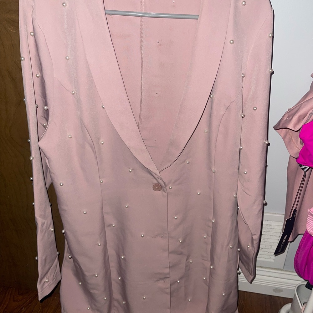 Saint Genies Pearl Embellished Blazer